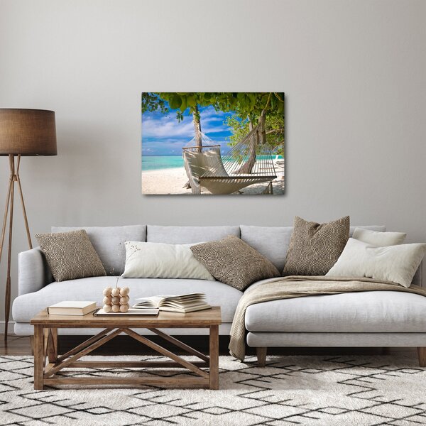 Obraz - Hamak na plaży (70x50 cm)