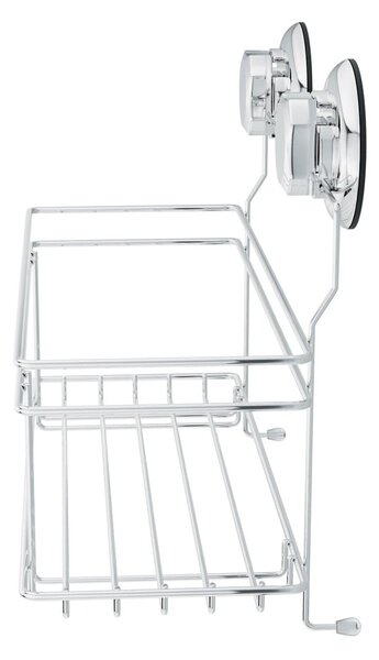 Samoprzylepna metalowa półka łazienkowa w kolorze srebra Bestlock Bath – Compactor