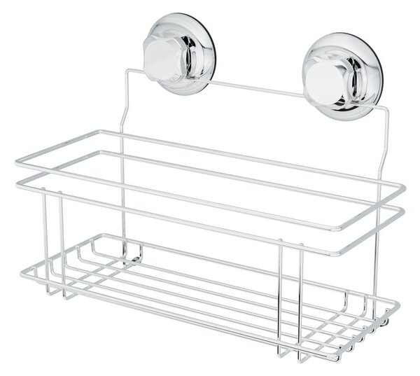 Samoprzylepna metalowa półka łazienkowa w kolorze srebra Bestlock Bath – Compactor