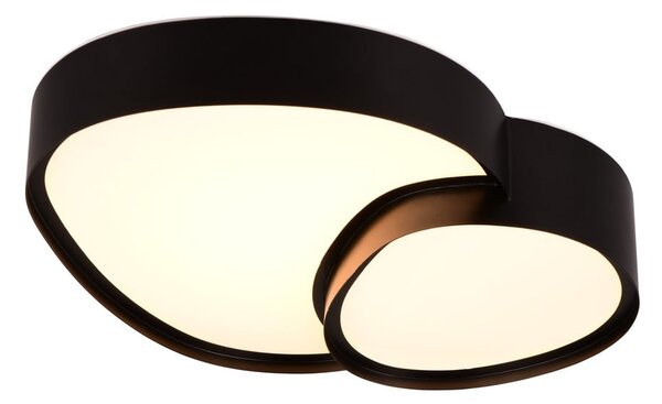Czarna lampa sufitowa LED 36x43.5 cm Rise – Trio