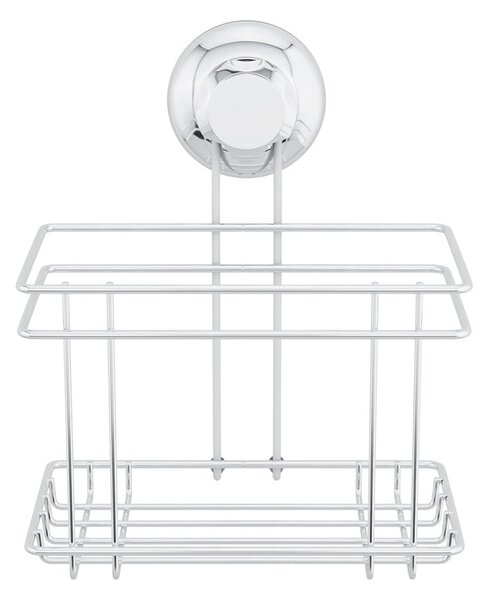 Samoprzylepna metalowa półka łazienkowa w kolorze srebra Bestlock Bath – Compactor