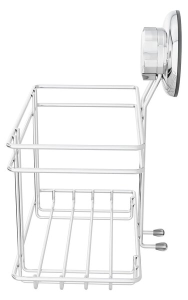 Samoprzylepna metalowa półka łazienkowa w kolorze srebra Bestlock Bath – Compactor