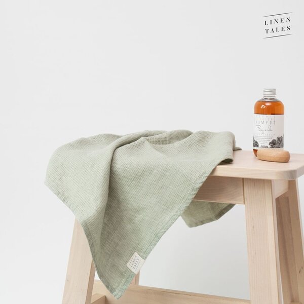 Zielony lniany ręcznik 30x30 cm – Linen Tales