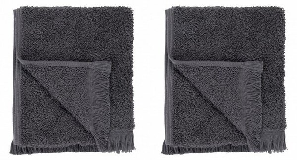Ciemnoszare bawełniane ręczniki zestaw 2 szt. 30x50 cm FRINO – Blomus
