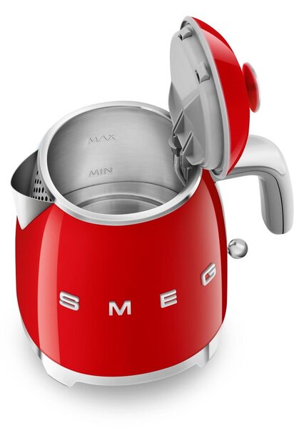 Czerwony czajnik elektryczny ze stali nierdzewnej 800 ml Retro Style – SMEG