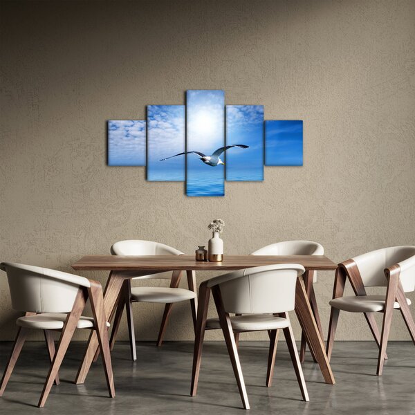 Obraz - Mewa nad morzem (125x70 cm)