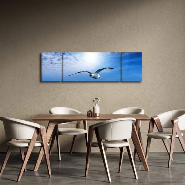 Obraz - Mewa nad morzem (170x50 cm)