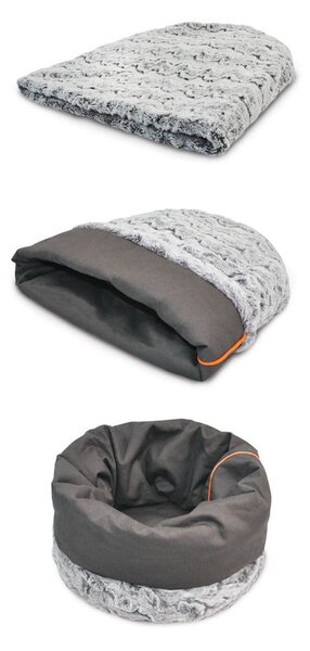 Szare legowisko dla czworonoga ø 33 cm Snuggle Bed 3in1 Husky Grey S – P.L.A.Y