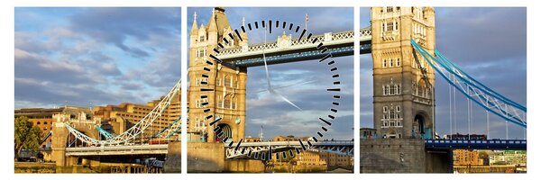 Obraz - Tower Bridge (z zegarem) (90x30 cm)