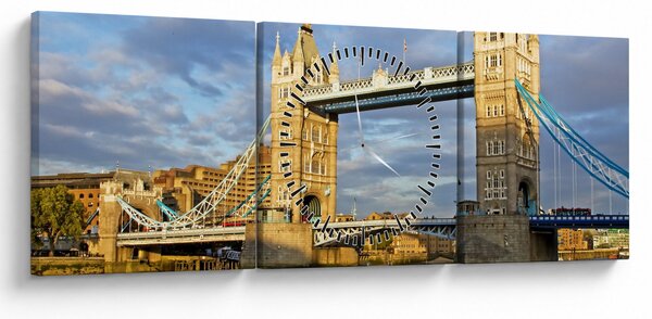 Obraz - Tower Bridge (z zegarem) (90x30 cm)