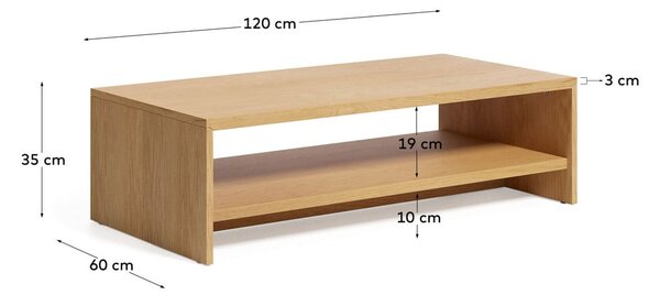 Solik w dekorze dębu 60x120 cm Abilen – Kave Home