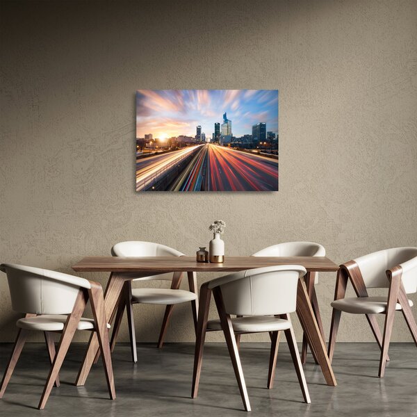 Obraz na szkle - Droga wielkiego miasta (70x50 cm)