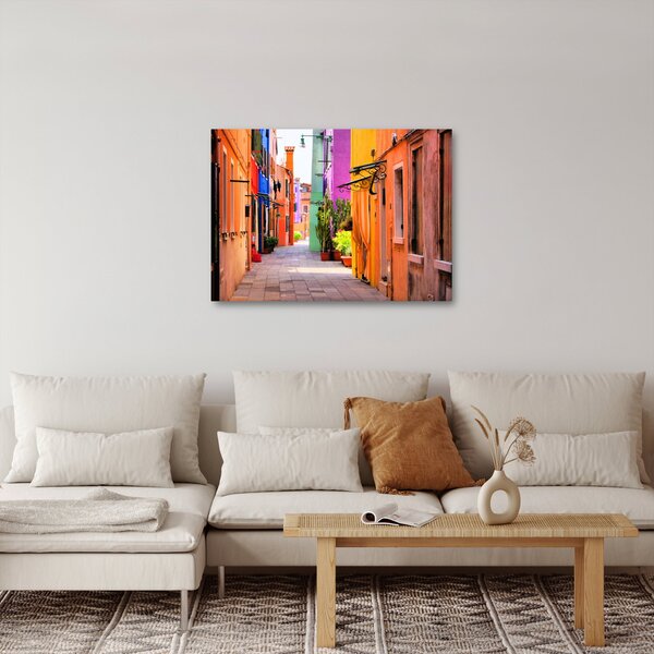 Obraz - Kolorowy dom w Burano, Wenecja (70x50 cm)