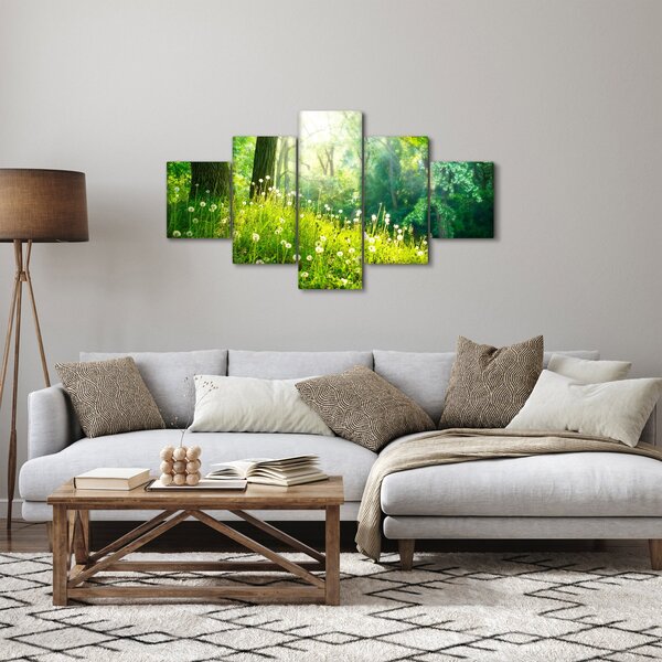 Obraz - Magiczna łąka pełna mniszków lekarskich (125x70 cm)
