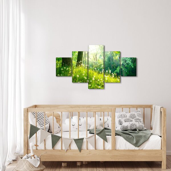 Obraz - Magiczna łąka pełna mniszków lekarskich (125x70 cm)