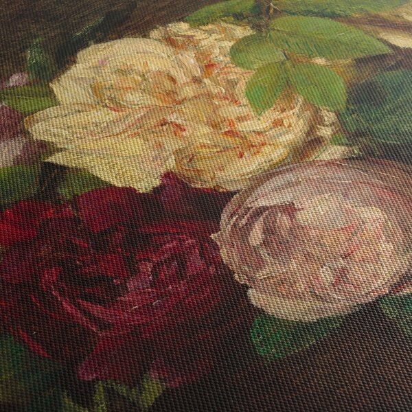 Obraz - Henri Fantin-Latour, Roses de Nice on a Table, reprodukcje (170x50 cm)