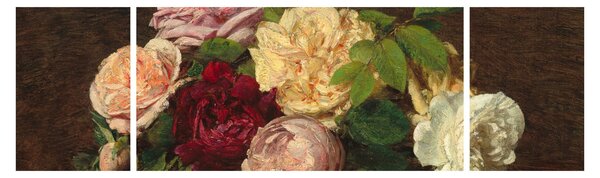 Obraz - Henri Fantin-Latour, Roses de Nice on a Table, reprodukcje (170x50 cm)