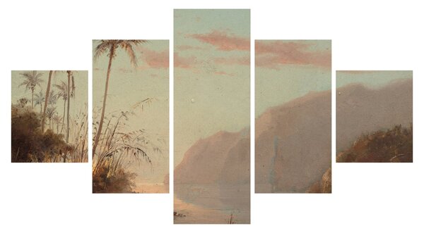 Obraz - Camille Pissarro, A creek in st. Thomas (Virgin Islands), reprodukcje (125x70 cm)