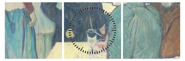 Obraz - Henri de Toulouse-Lautrec, A Corner of the Moulin de la Galette, reprodukcje (z zegarem) (90x30 cm)