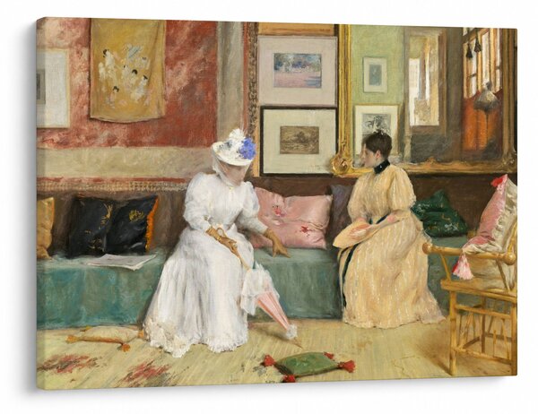 Obraz - William Merritt Chase, A Friendly Call, reprodukcje (70x50 cm)