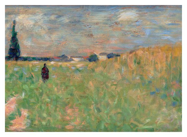 Obraz na szkle - Georges Seurat, A Summer Landscape, reprodukcje (70x50 cm)