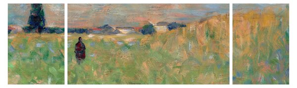Obraz - Georges Seurat, A Summer Landscape, reprodukcje (170x50 cm)