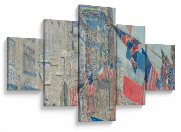 Obraz - Childe Hassam, Allies day, reprodukcje (125x70 cm)