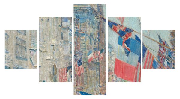 Obraz - Childe Hassam, Allies day, reprodukcje (125x70 cm)