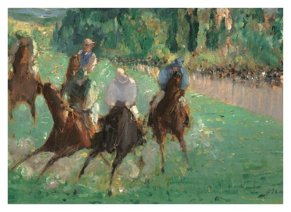 Obraz - Edouard Manet, At the Races, reprodukcje (70x50 cm)