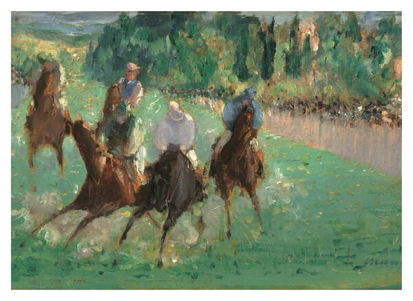 Obraz na szkle - Edouard Manet, At the Races, reprodukcje (70x50 cm)