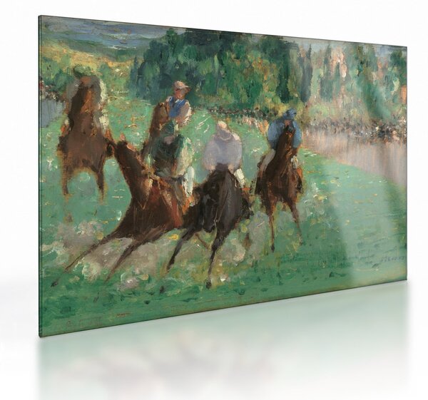 Obraz na szkle - Edouard Manet, At the Races, reprodukcje (70x50 cm)