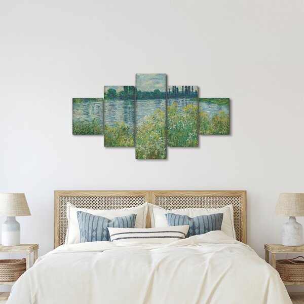 Obraz - Claude Monet, Banks of the Seine, reprodukcje (125x70 cm)