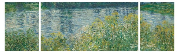 Obraz - Claude Monet, Banks of the Seine, reprodukcje (170x50 cm)