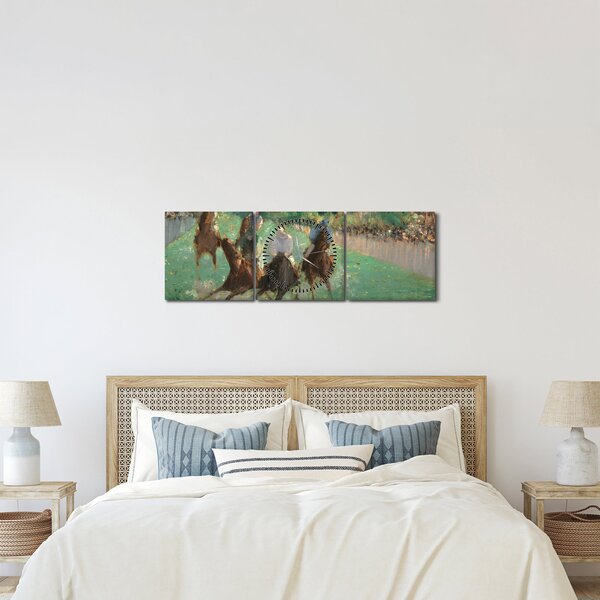 Obraz - Edouard Manet, At the Races, reprodukcje (z zegarem) (90x30 cm)
