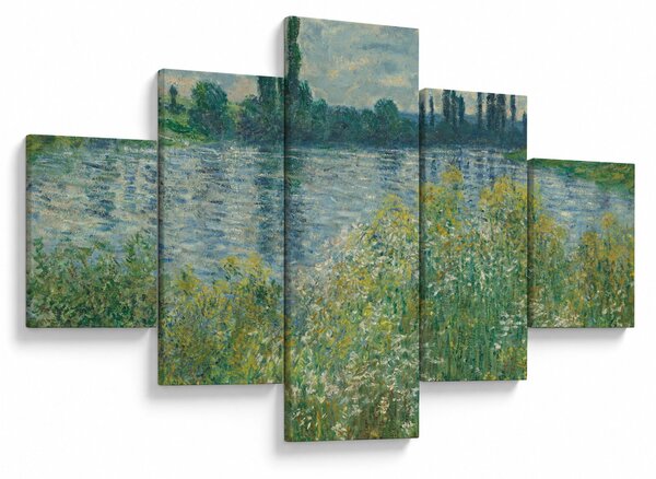 Obraz - Claude Monet, Banks of the Seine, reprodukcje (125x70 cm)