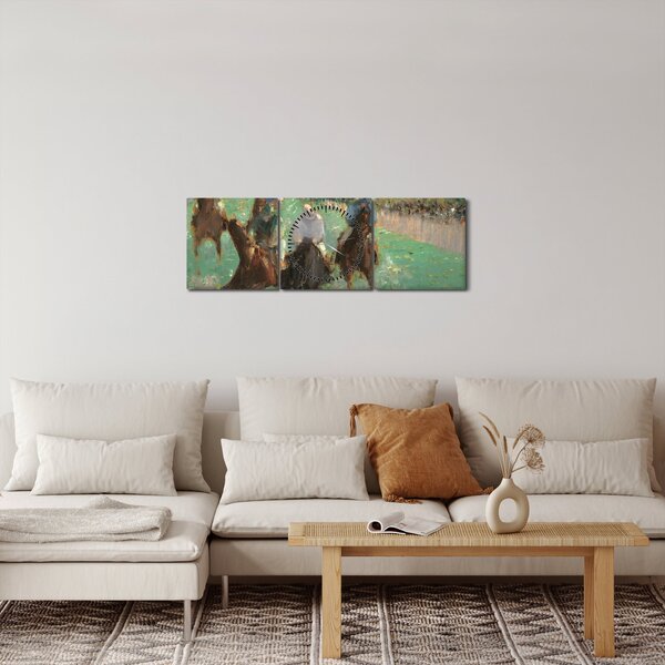Obraz - Edouard Manet, At the Races, reprodukcje (z zegarem) (90x30 cm)