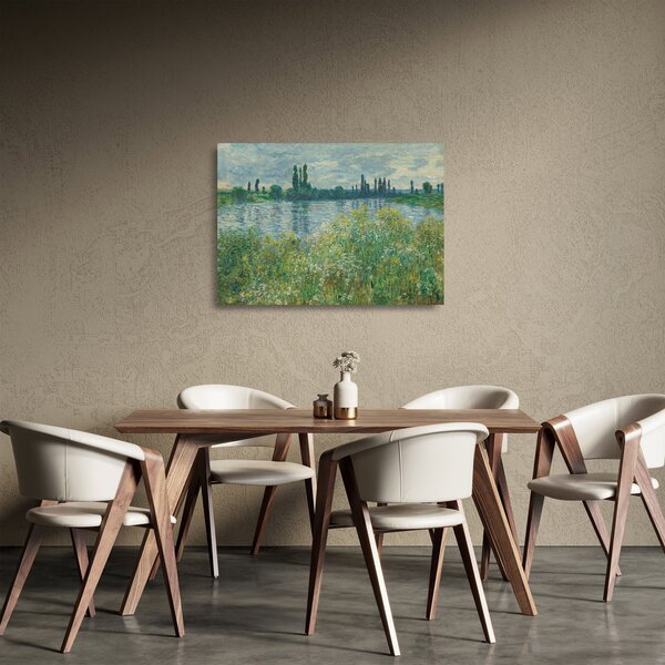 Obraz na szkle - Claude Monet, Banks of the Seine, reprodukcje (70x50 cm)