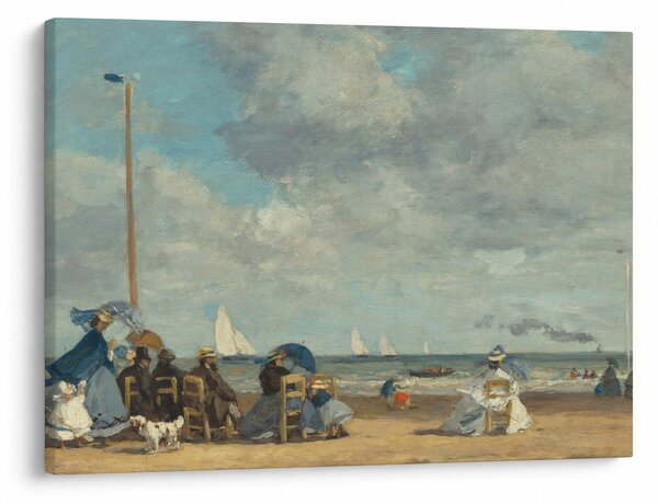 Obraz - Eugène Boudin, Beach at Trouville, reprodukcje (70x50 cm)