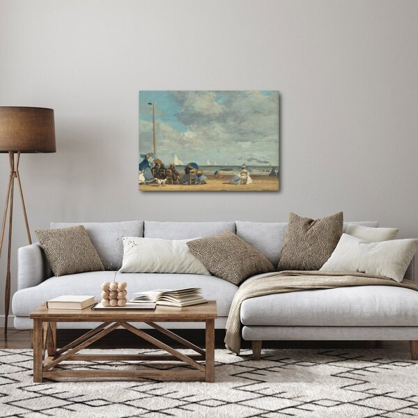 Obraz - Eugène Boudin, Beach at Trouville, reprodukcje (70x50 cm)