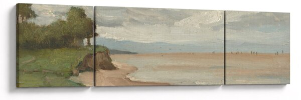 Obraz - Jean-Baptiste-Camille Corot, Beach Near Etretat, reprodukcje (170x50 cm)