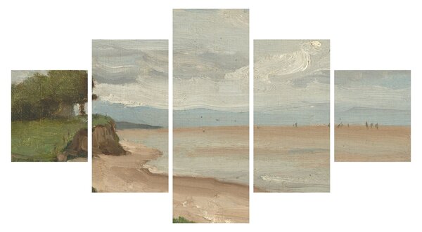 Obraz - Jean-Baptiste-Camille Corot, Beach Near Etretat, reprodukcje (125x70 cm)