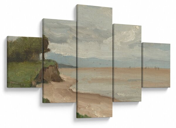 Obraz - Jean-Baptiste-Camille Corot, Beach Near Etretat, reprodukcje (125x70 cm)