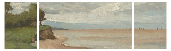 Obraz - Jean-Baptiste-Camille Corot, Beach Near Etretat, reprodukcje (170x50 cm)