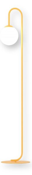 Lampa stojąca podłogowa nowoczesna pomarańczowa biała kula stick 1xE14 10W FLOR Emibig