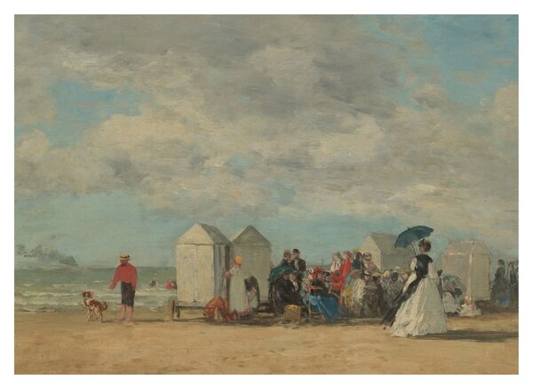 Obraz - Eugène Boudin, Beach Scene, reprodukcje (70x50 cm)