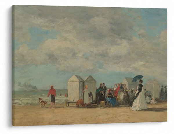 Obraz - Eugène Boudin, Beach Scene, reprodukcje (70x50 cm)