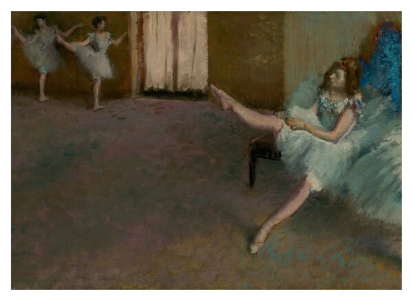 Obraz na szkle - Edgar Degas, Before the Ballet, reprodukcje (70x50 cm)
