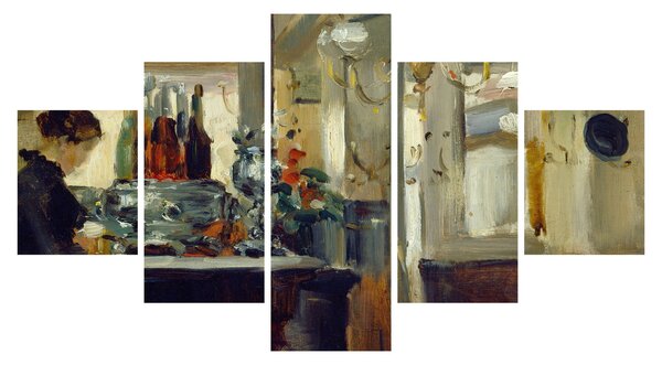 Obraz - Style of Edouard Manet, Bon Bock Cafe, reprodukcje (125x70 cm)