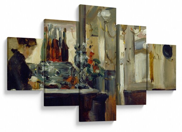 Obraz - Style of Edouard Manet, Bon Bock Cafe, reprodukcje (125x70 cm)