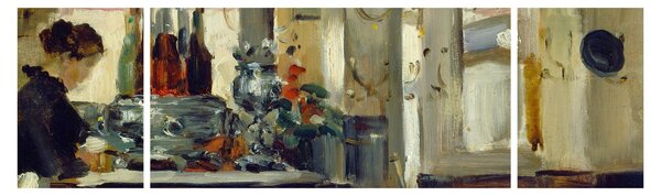 Obraz - Style of Edouard Manet, Bon Bock Cafe, reprodukcje (170x50 cm)